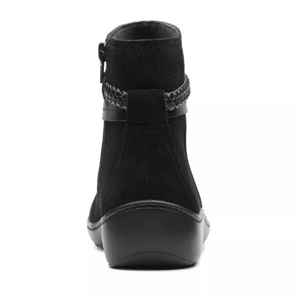 Clarks Cora Braid Booties Black - Picture 3 of 10